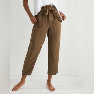 Aerie Twill Paperbag High Waisted Pant